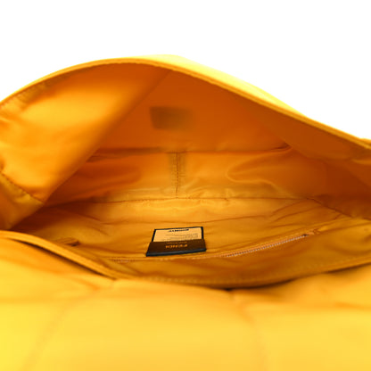 Fendi Econyl Nylon Cuoio Romano Monochrome Medium Baguette Messenger Bag Sunflower 5 of 10