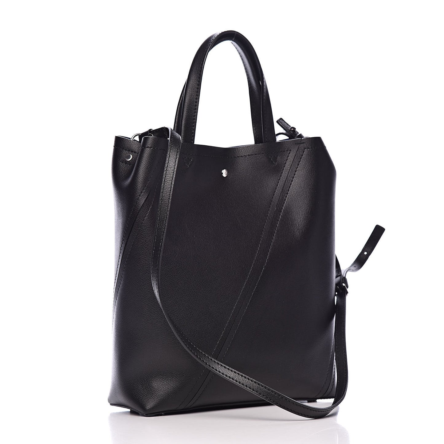 Calfskin Hex Tote Black