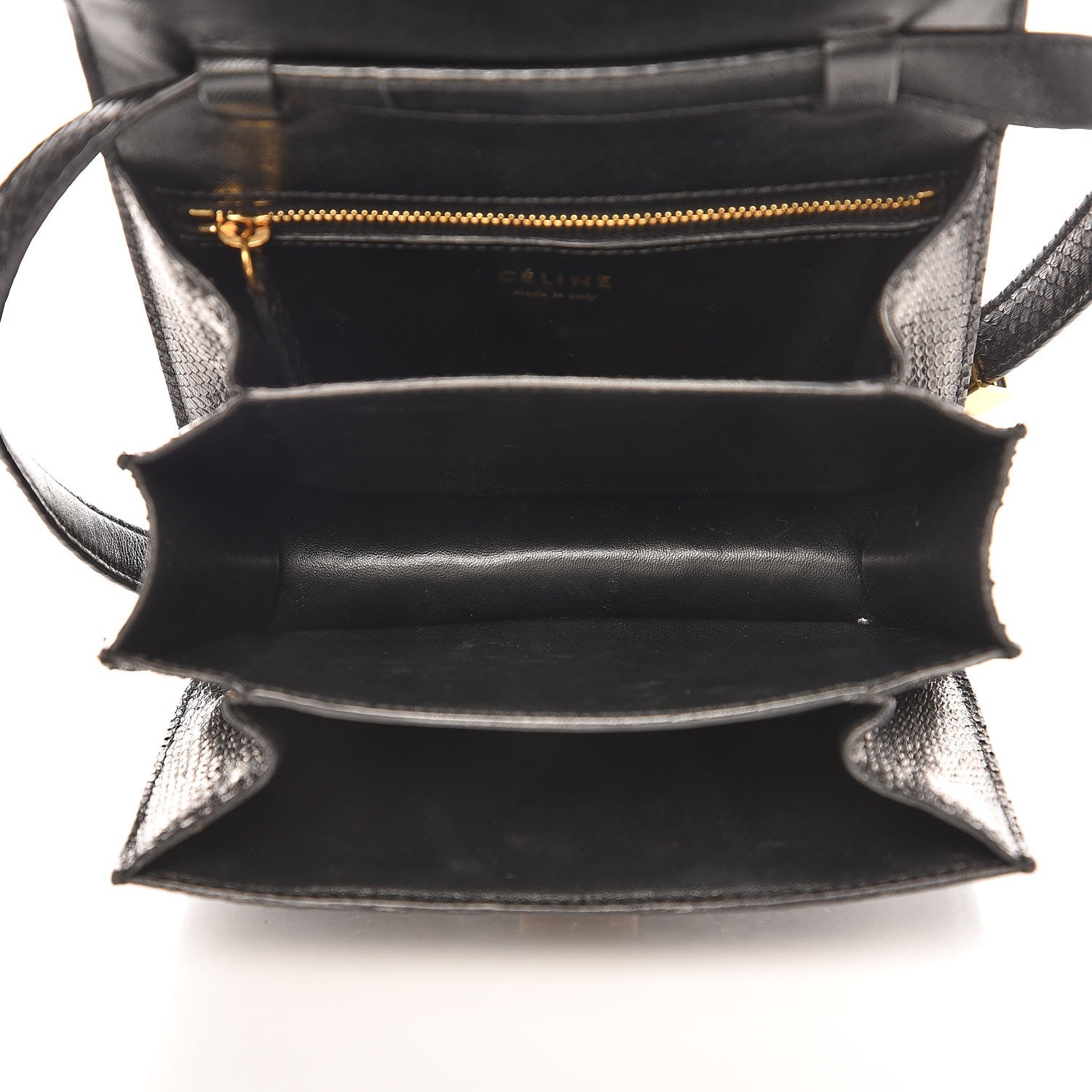 Celine Python Small Classic Box Flap Bag Black 5 of 8