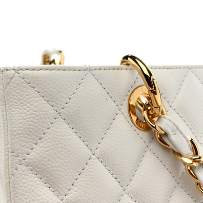 Chanel Caviar Quilted Grand Shopping Tote GST White 15 of 16
