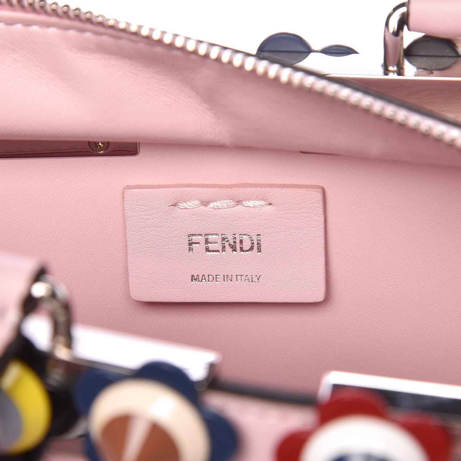 Fendi Vitello Dolce Plexiglass Flowerland Studded Mini 3Jours Tote Peonia Multicolor 7 of 9