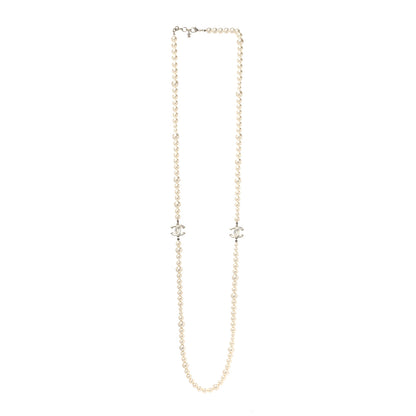 Chanel Pearl Resin CC Long Necklace Gold 4 of 6