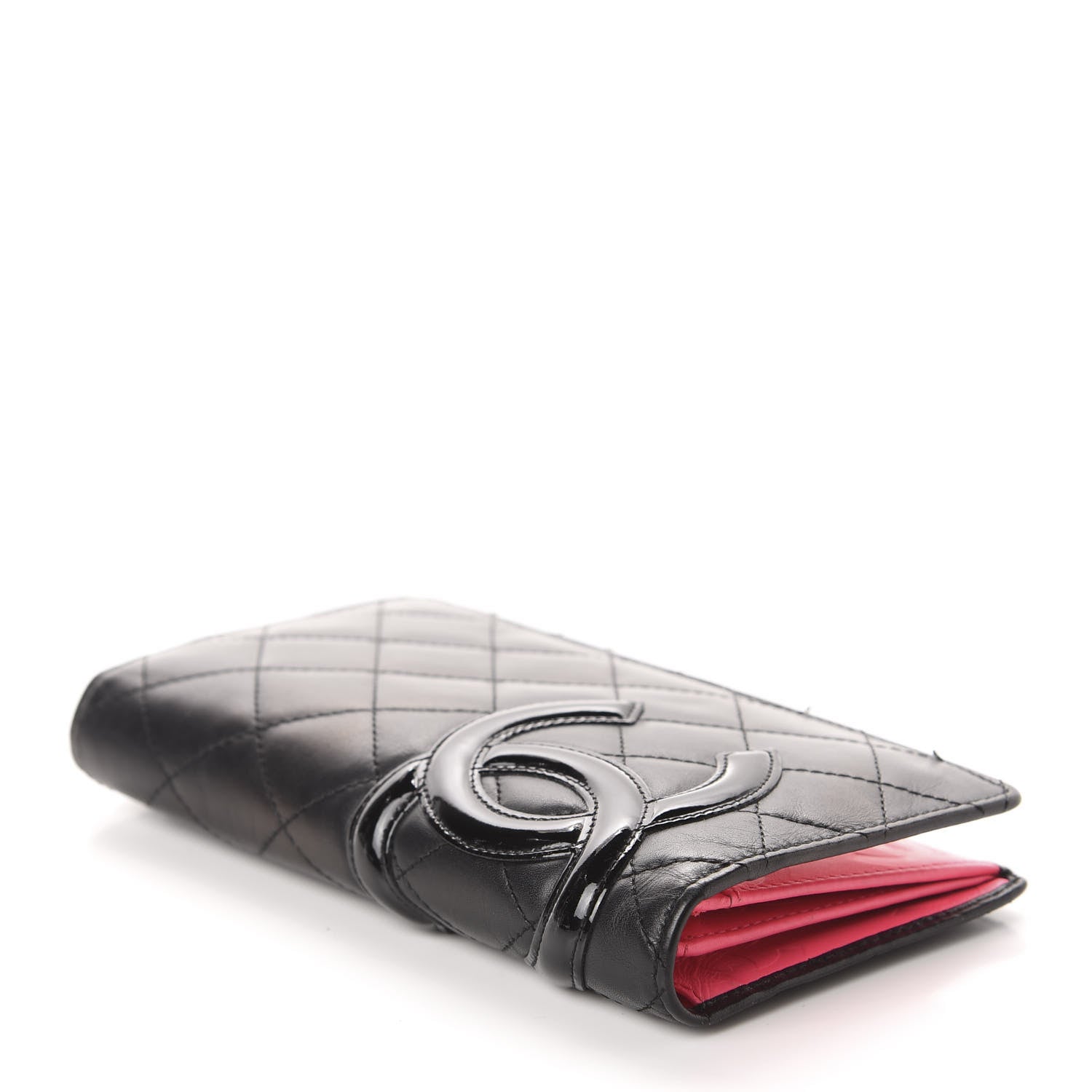 Chanel Calfskin Quilted Cambon Yen Wallet Black 4 of 11