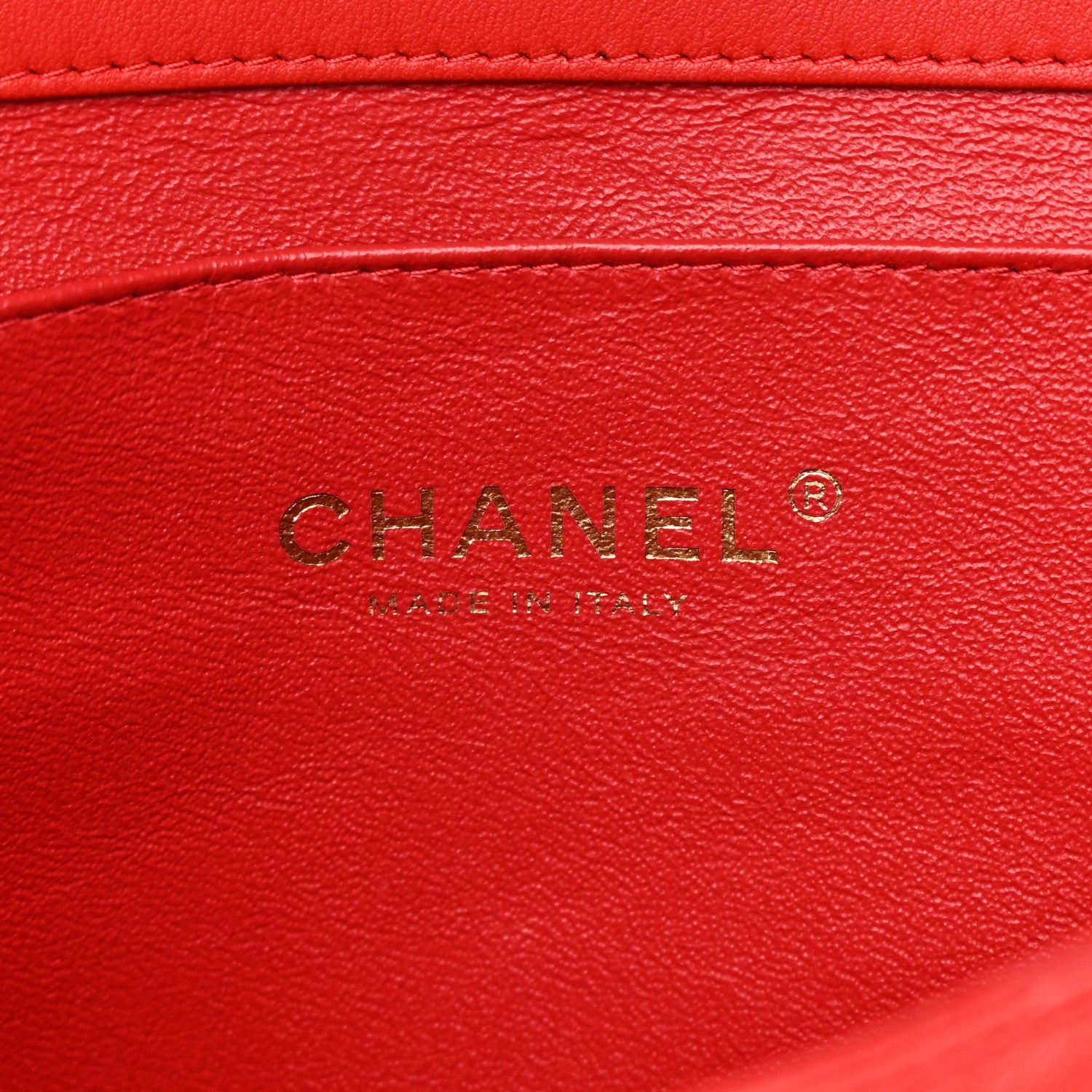 Chanel Lambskin Quilted Clutch with Chain Flap Red 6 of 15