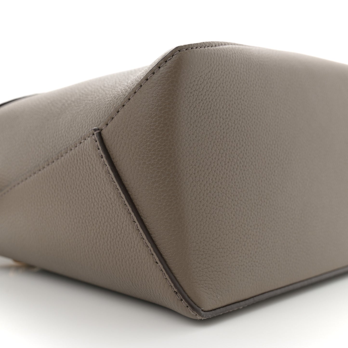 Soft Grained Small Puzzle Edge Bag Taupe