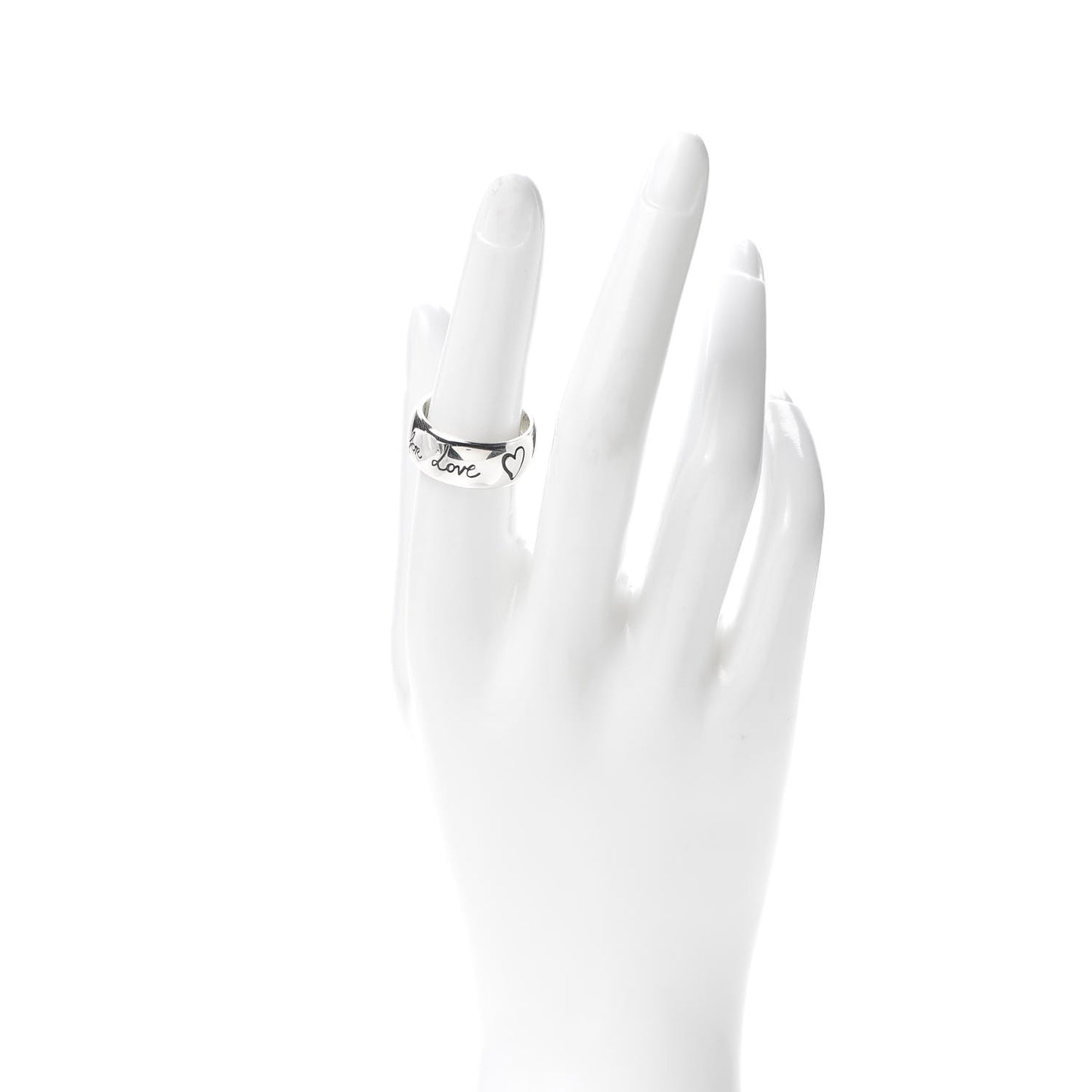 Sterling Silver Blind for Love Band Ring 56 7.5