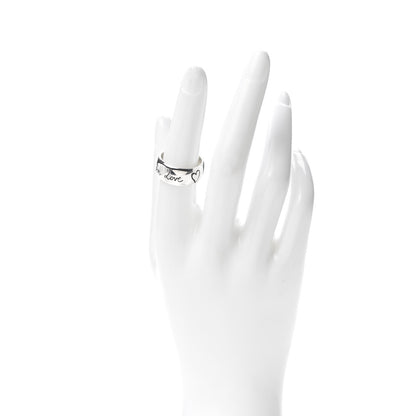 Gucci Sterling Silver Blind for Love Band Ring 56 7.5 2 of 7