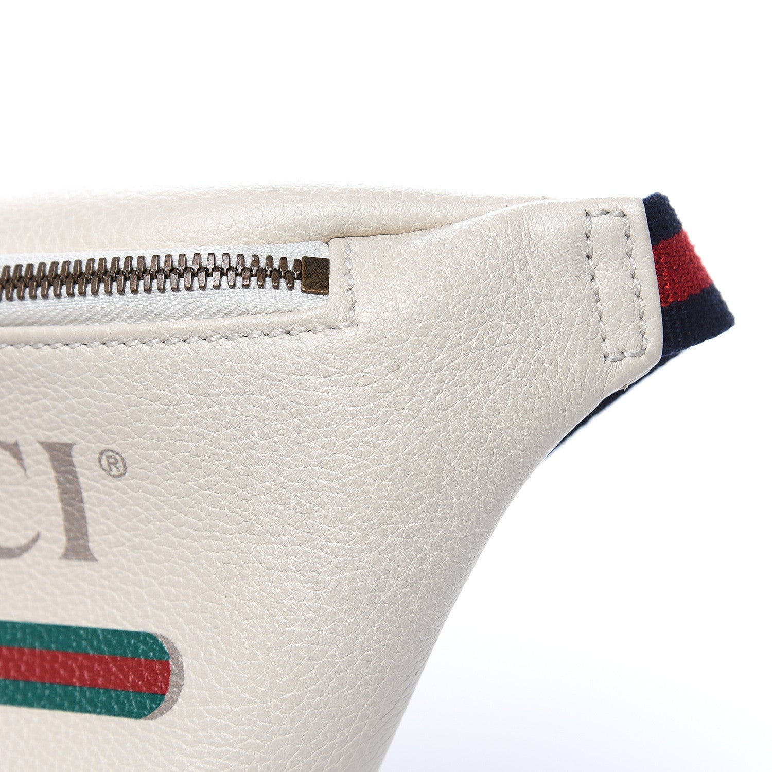 Gucci Grained Calfskin Small Logo Belt Bag White 10 of 12