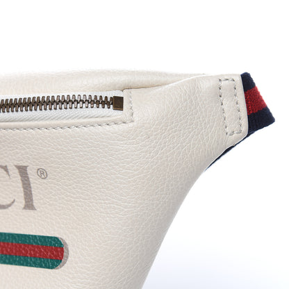 Gucci Grained Calfskin Small Logo Belt Bag White 10 of 12
