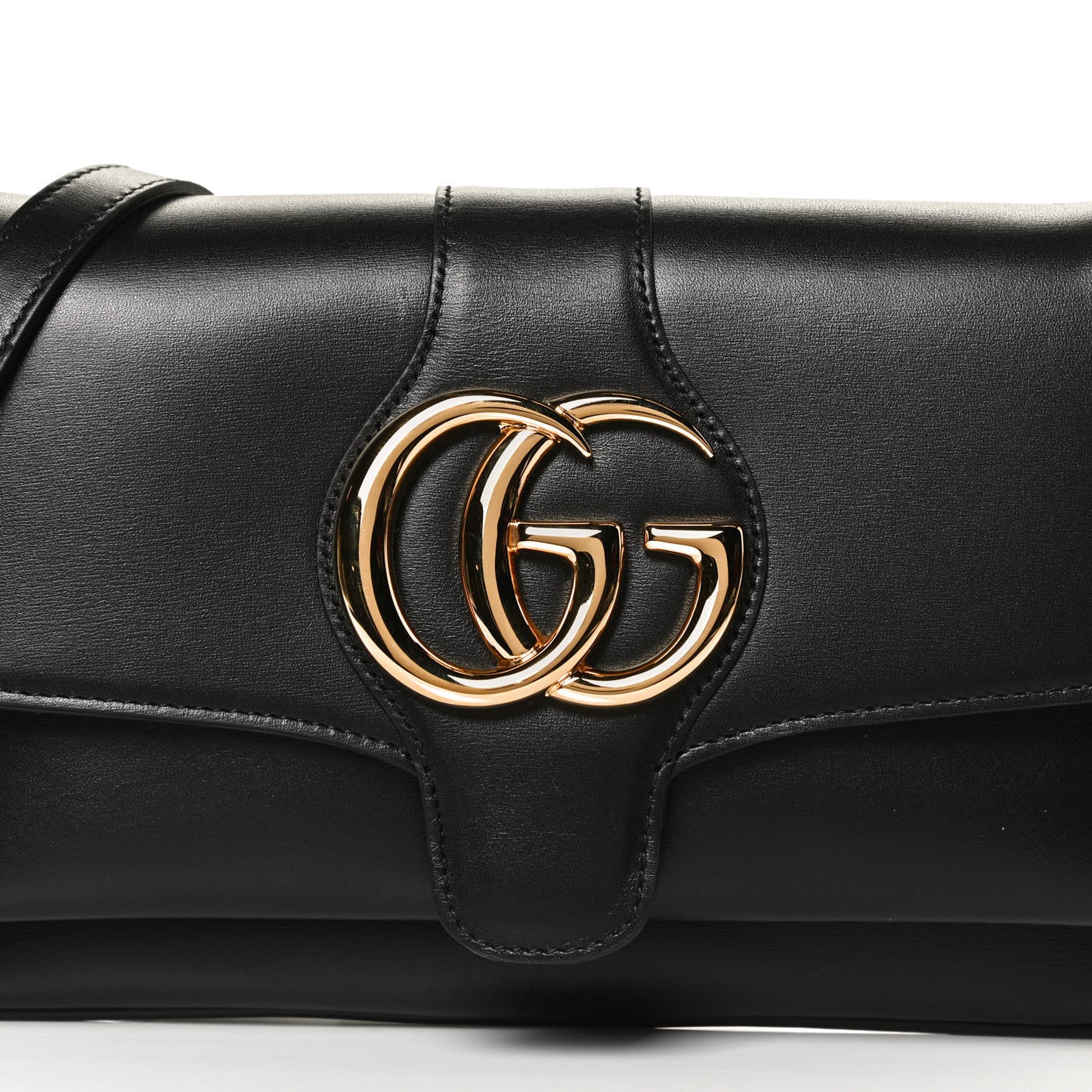 Vitello Palmellato Lux Small Arli Flap Shoulder Bag Black