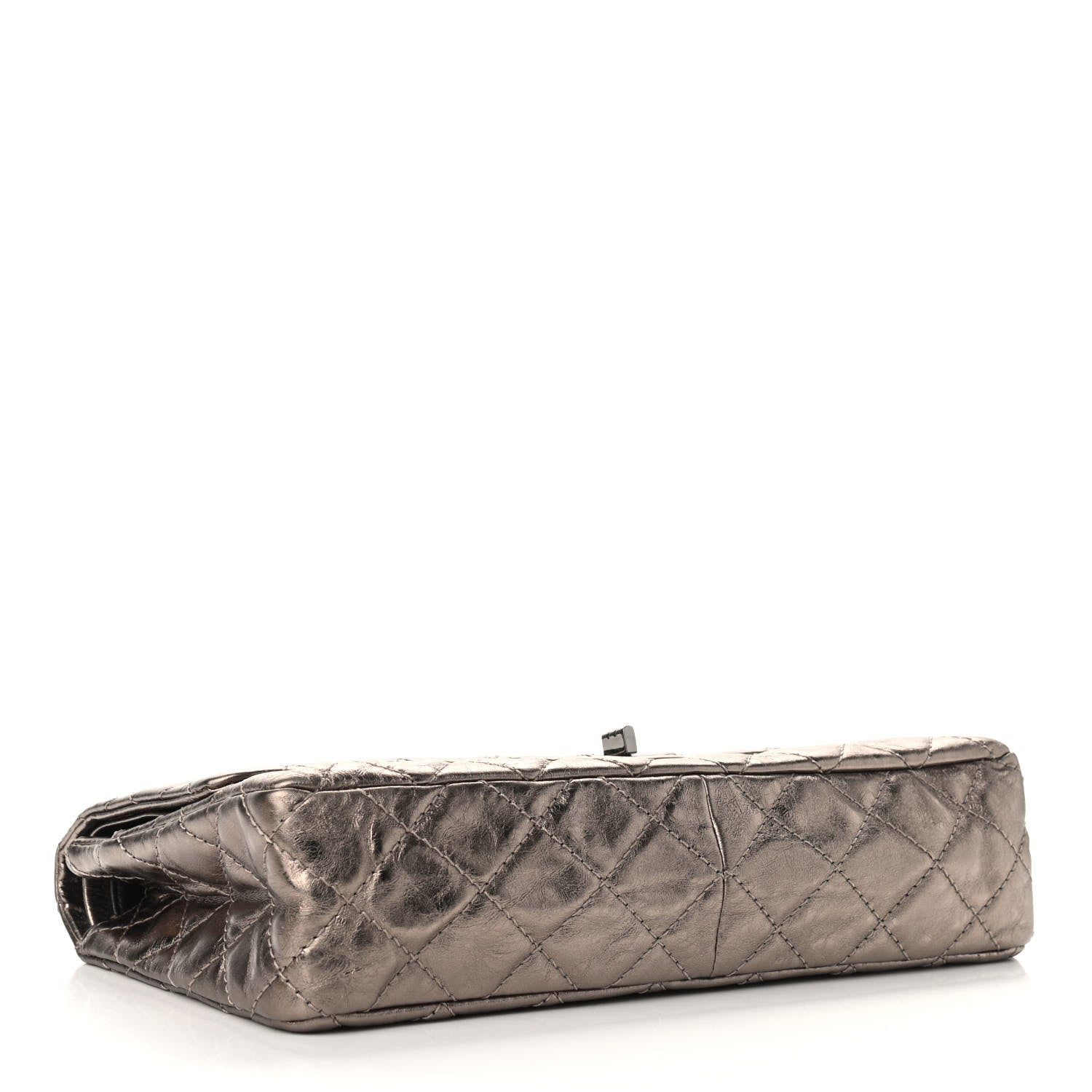 Chanel Metallic Aged Calfskin Quilted 2.55 Reissue 226 Flap Pewter 4 of 9