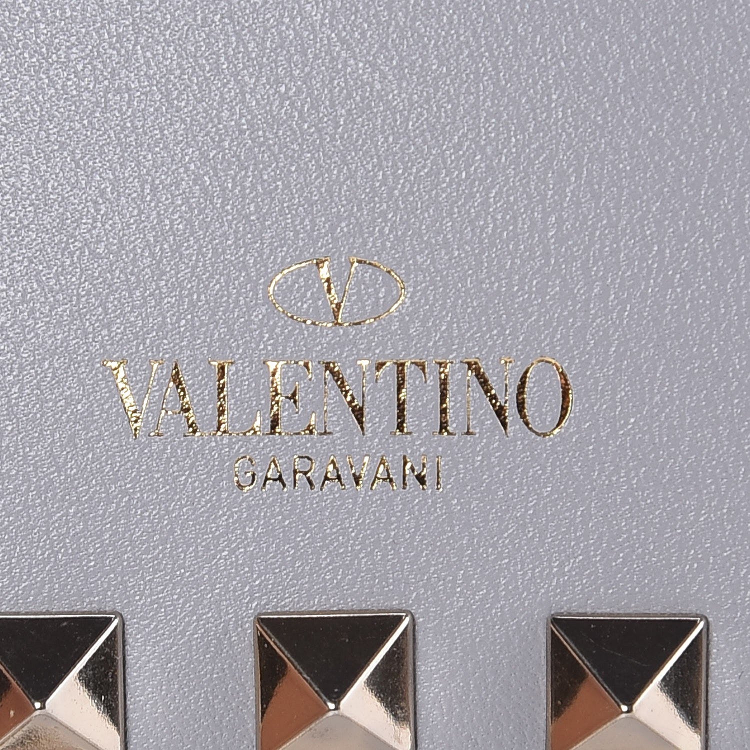 Valentino Garavani Calfskin Rockstud Camera Chain Crossbody Bag Pastel Grey 7 of 7