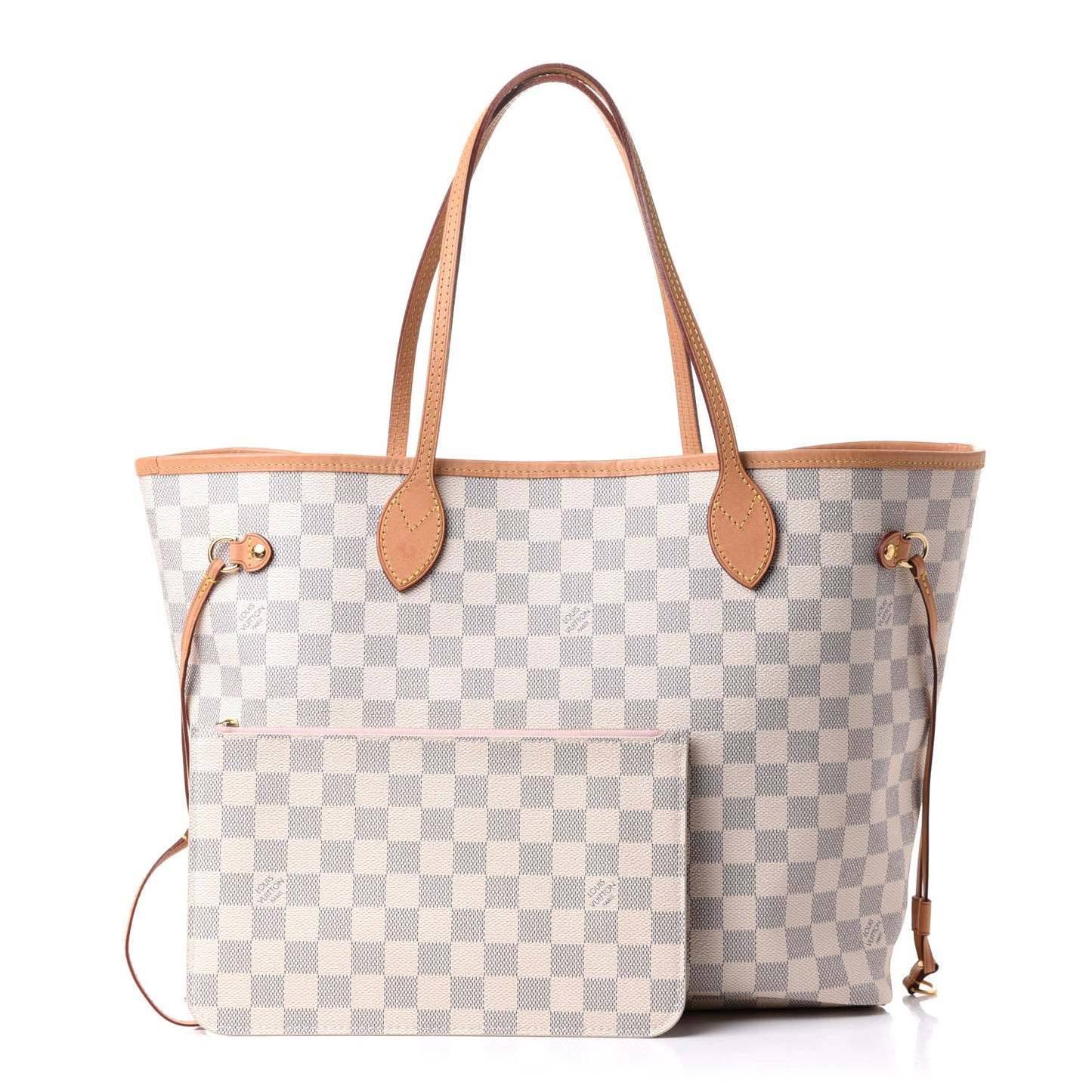 Damier Azur Neo Neverfull MM Rose Ballerine