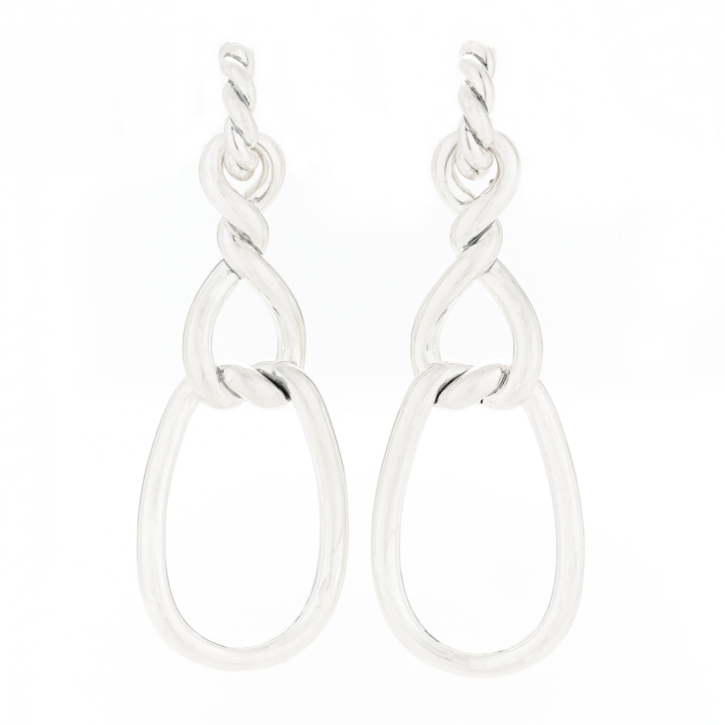 Sterling Silver Continuance Triple Drop Earrings