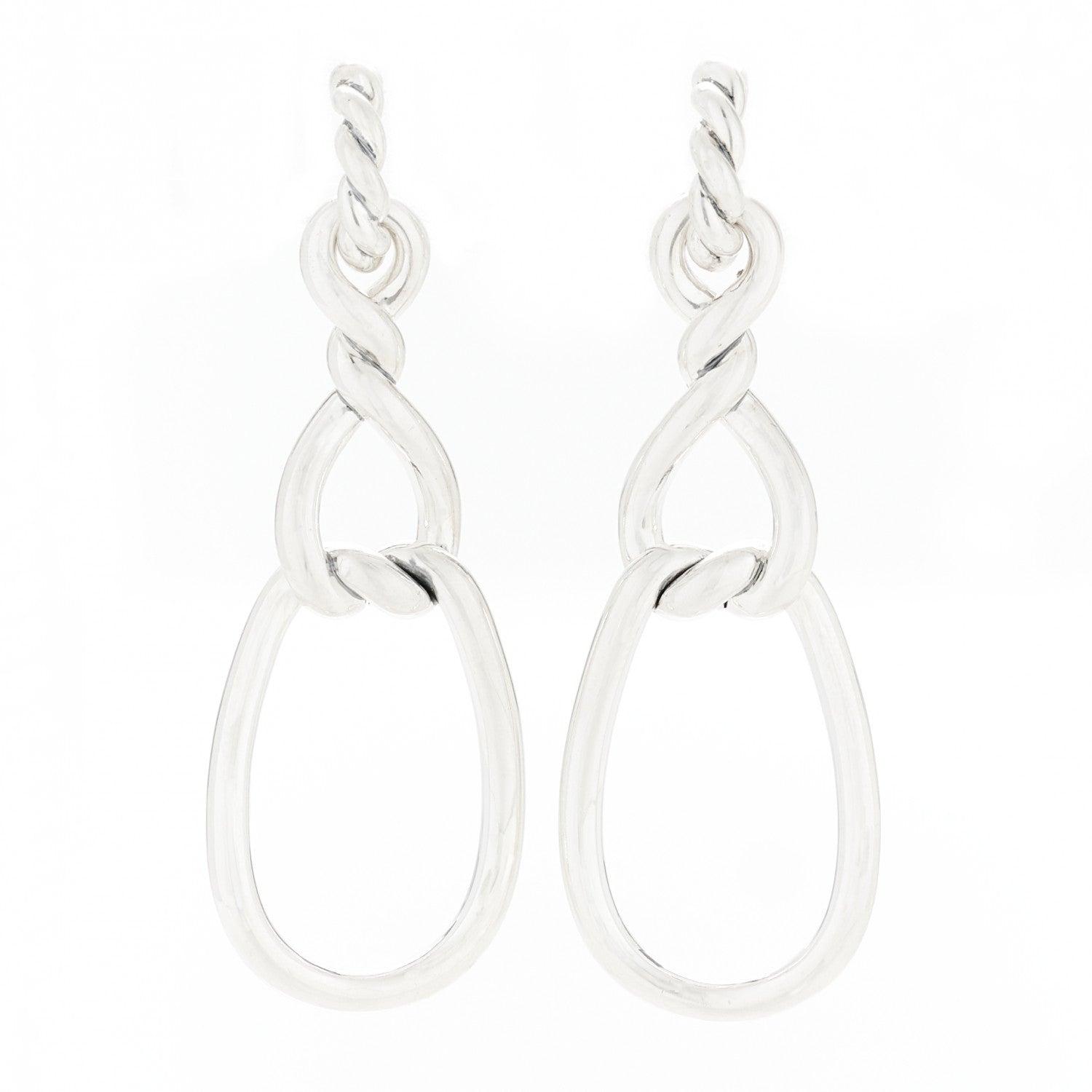 David Yurman Sterling Silver Continuance Triple Drop Earrings 1 of 4