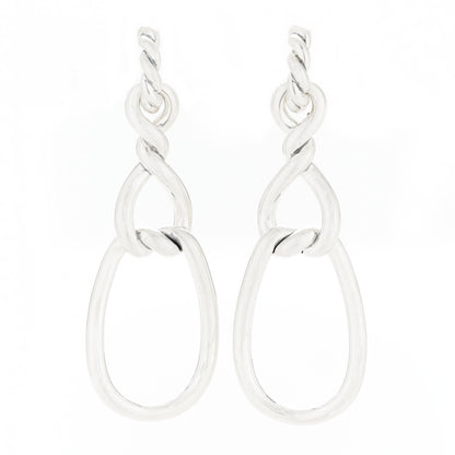 David Yurman Sterling Silver Continuance Triple Drop Earrings 1 of 4