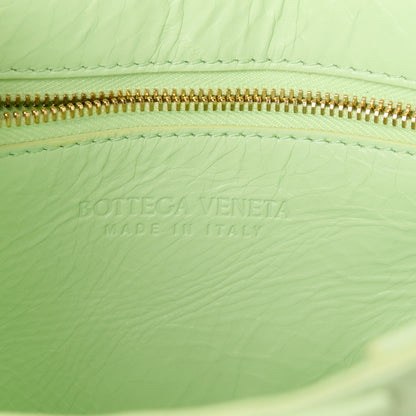 Bottega Veneta Calfskin Intreccio Plisse Cassette Crossbody Bag Fennel 6 of 10