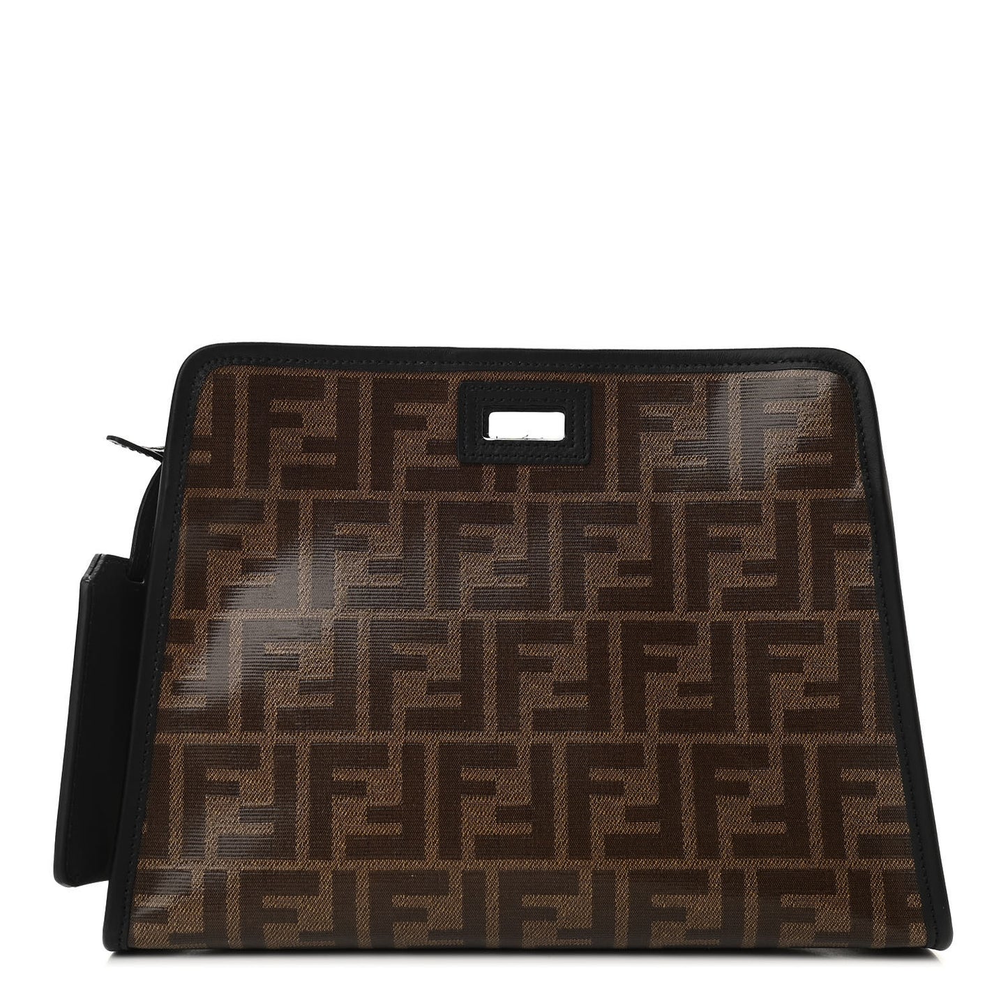 Glazed Fabric Vitello Century FF 1974 Stamp Patch Mini Peekaboo Defender Cover Mogano Panna Black