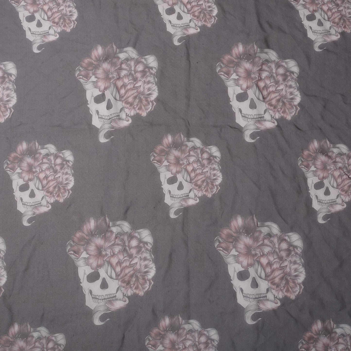 Silk Romantic Skull Scarf