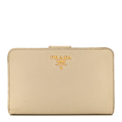 Prada Saffiano Metal Compact Wallet Cammeo 1 of 14
