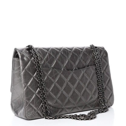Chanel Metallic Aged Calfskin Quilted 2.55 Reissue 226 Flap Silver 3 of 10