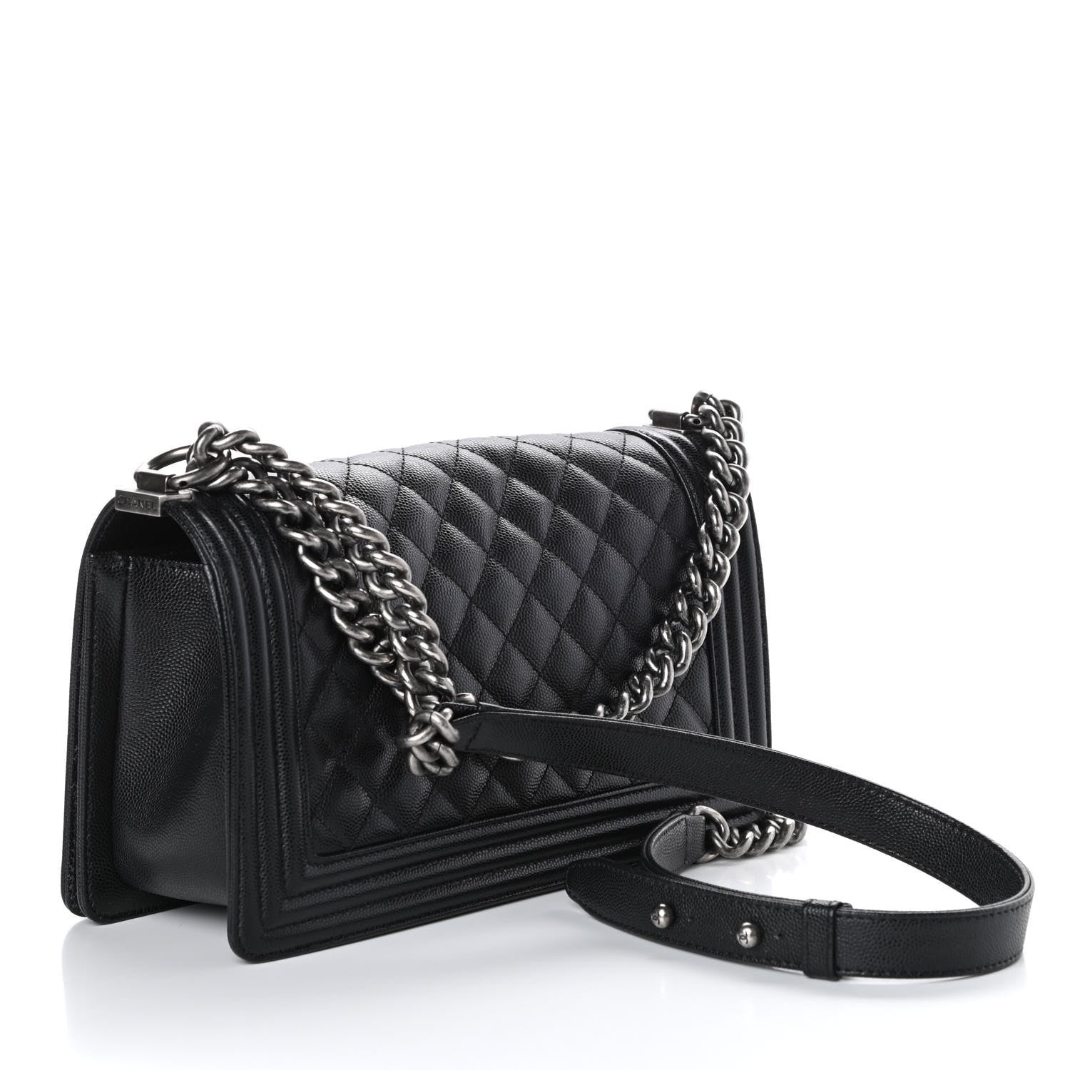 Chanel Caviar Quilted Medium Boy Flap Black 3 of 10