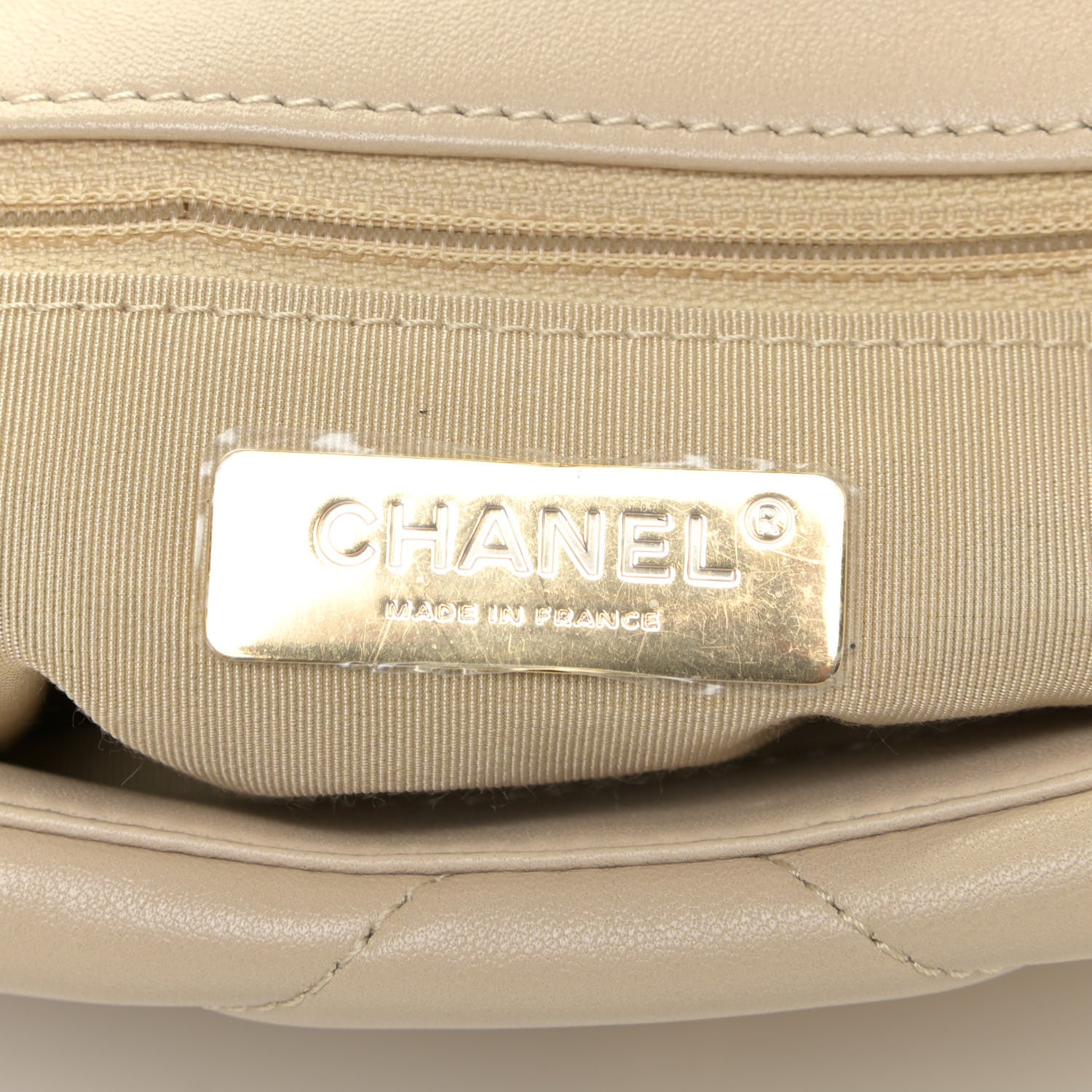 Chanel Lambskin Quilted Medium Chanel 19 Flap Beige 6 of 13