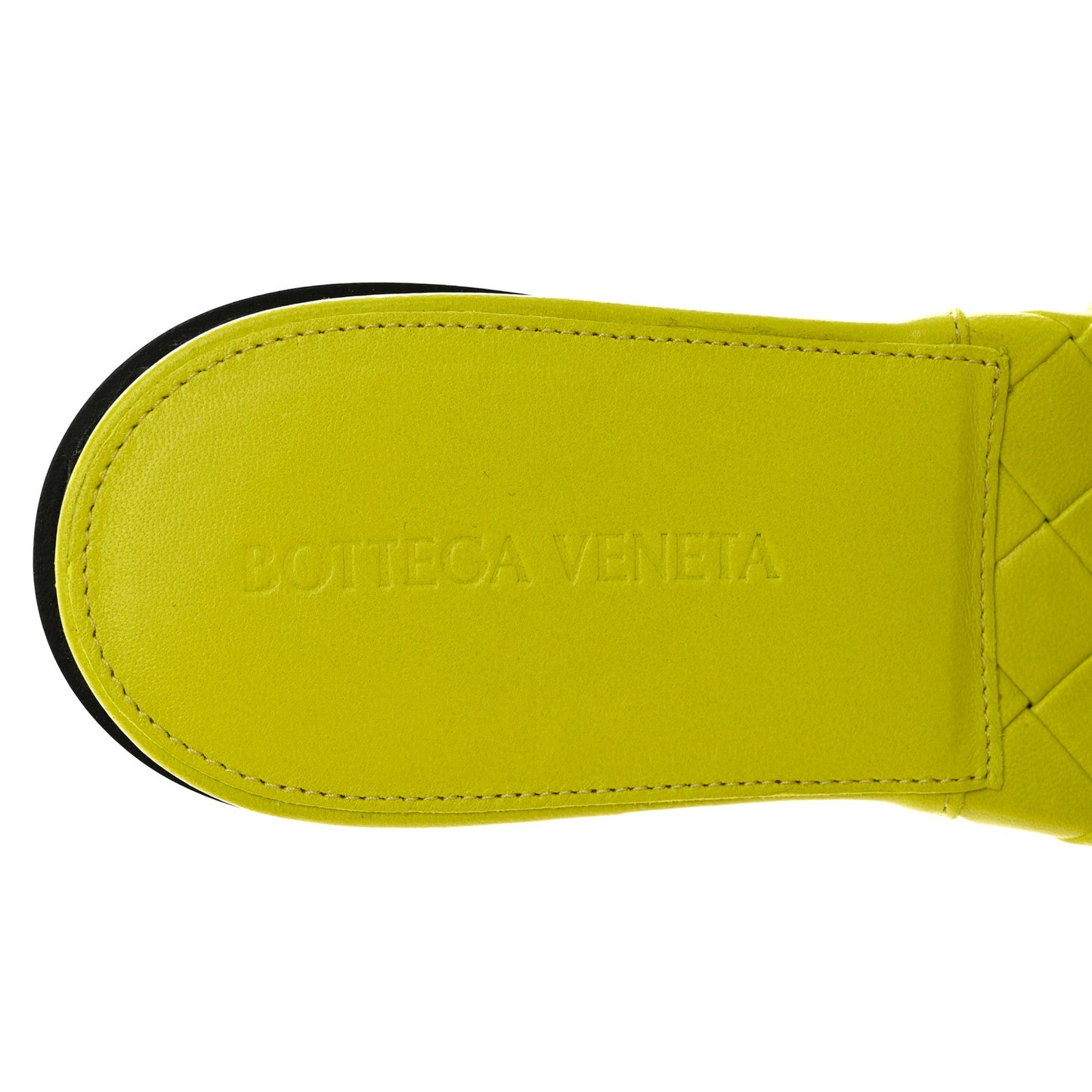 Nappa Maxi Intrecciato Lido Flat Sandals 37.5 Kiwi