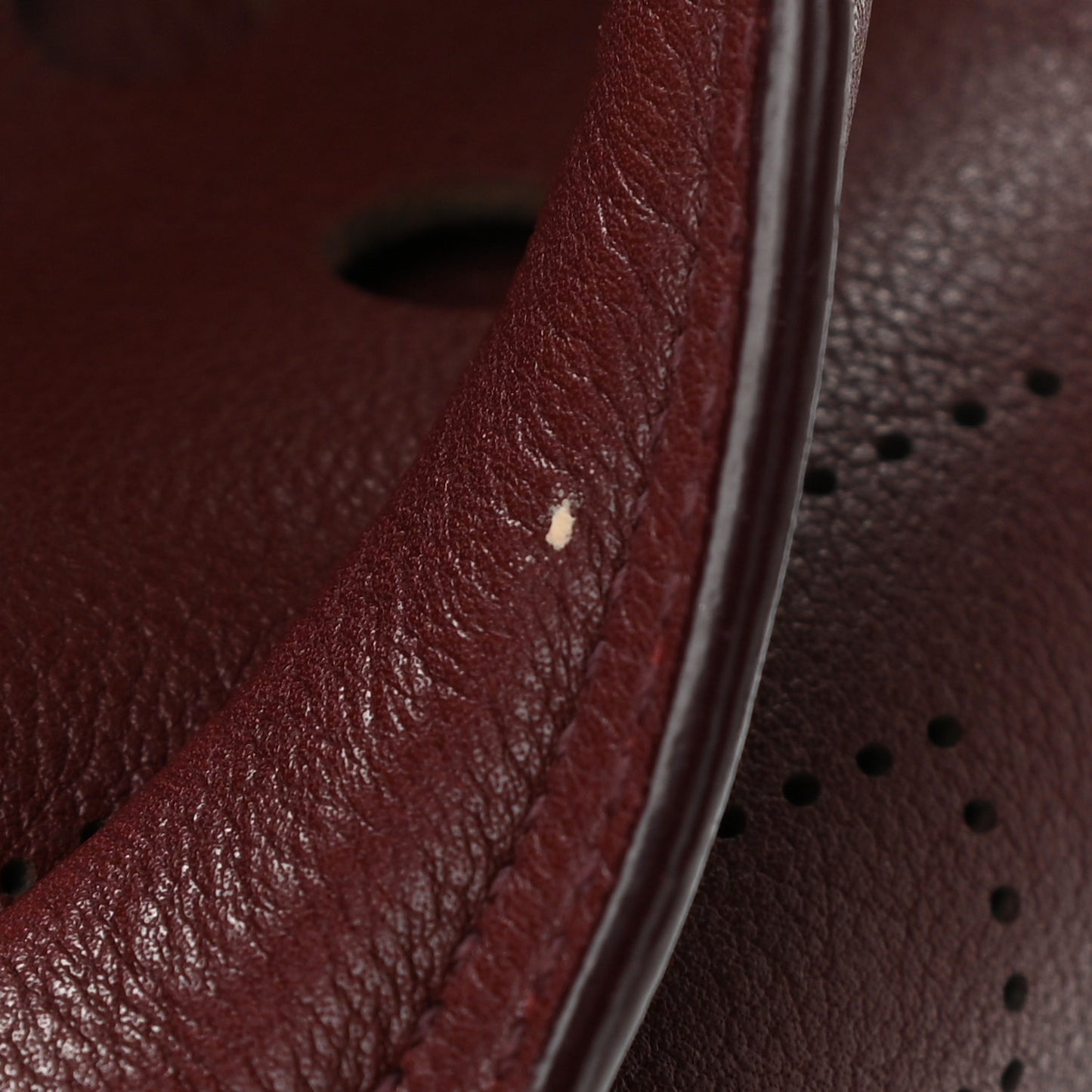 Veau Soyeux Perforated Blackout Hardware City Rouge Bordeaux