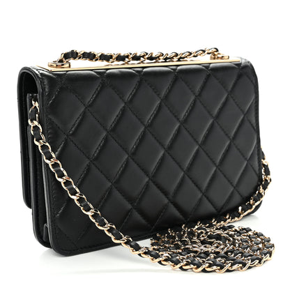 Chanel Lambskin Quilted Trendy CC Wallet On Chain WOC Black 3 of 13