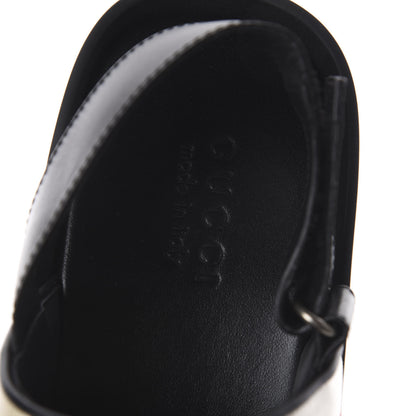 Gucci Nylon Cirano Lux Stripe Mens Cleat Sole Slingback Sandals 7 Ecru Poppy Black 5 of 7
