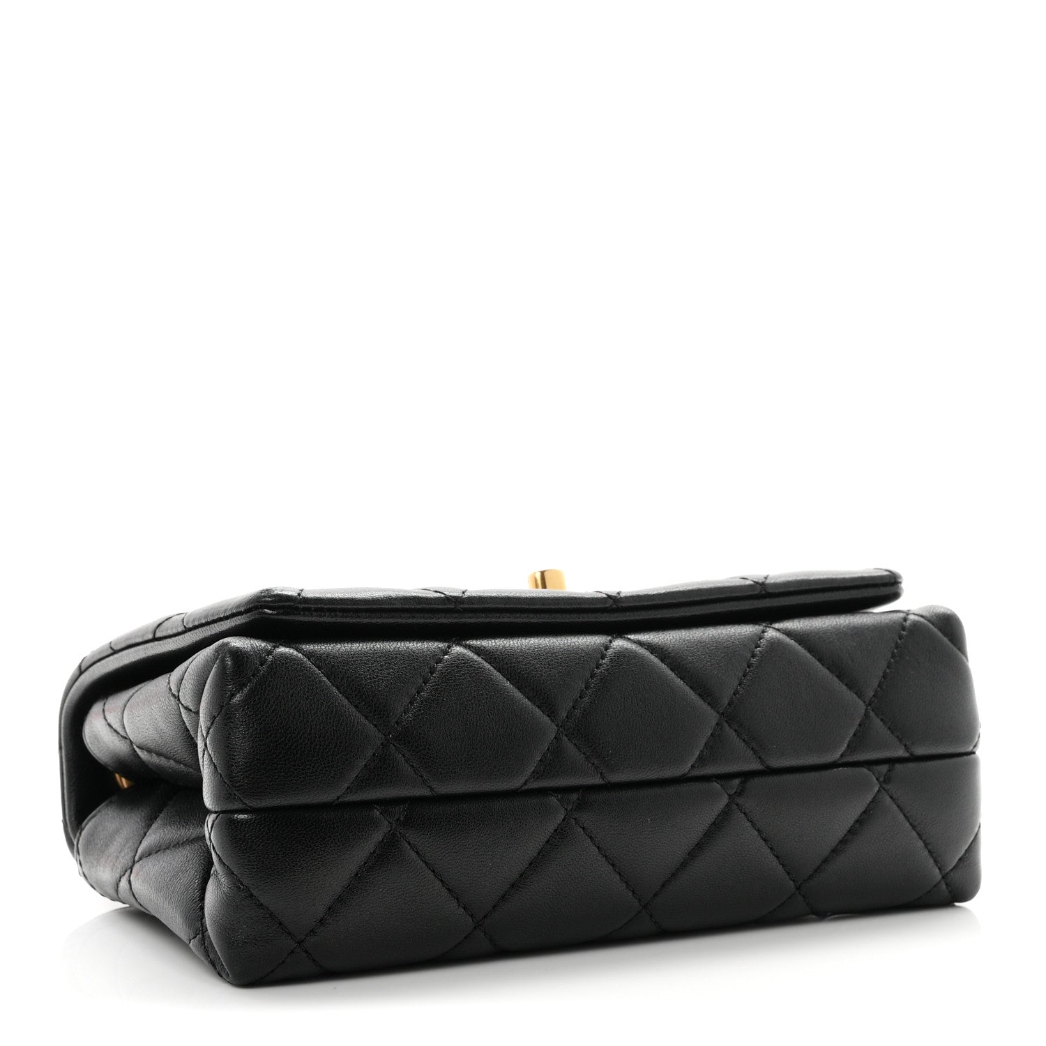 Chanel Shiny Lambskin Quilted Enamel CC Mini Flap Black 4 of 11