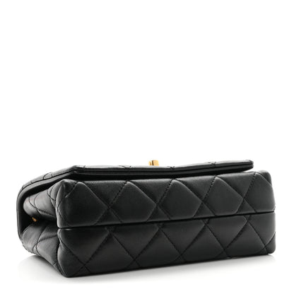 Chanel Shiny Lambskin Quilted Enamel CC Mini Flap Black 4 of 11
