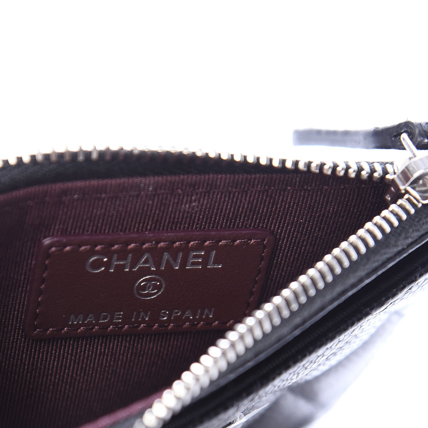 Chanel Caviar Quilted CC Zip Card Holder Black 6 of 8