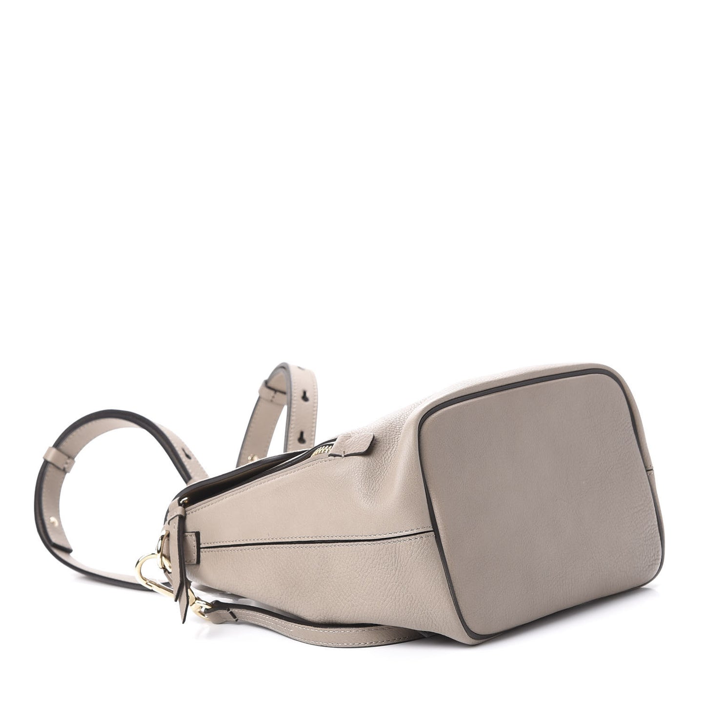 Suede Calfskin Small Faye Backpack Motty Grey