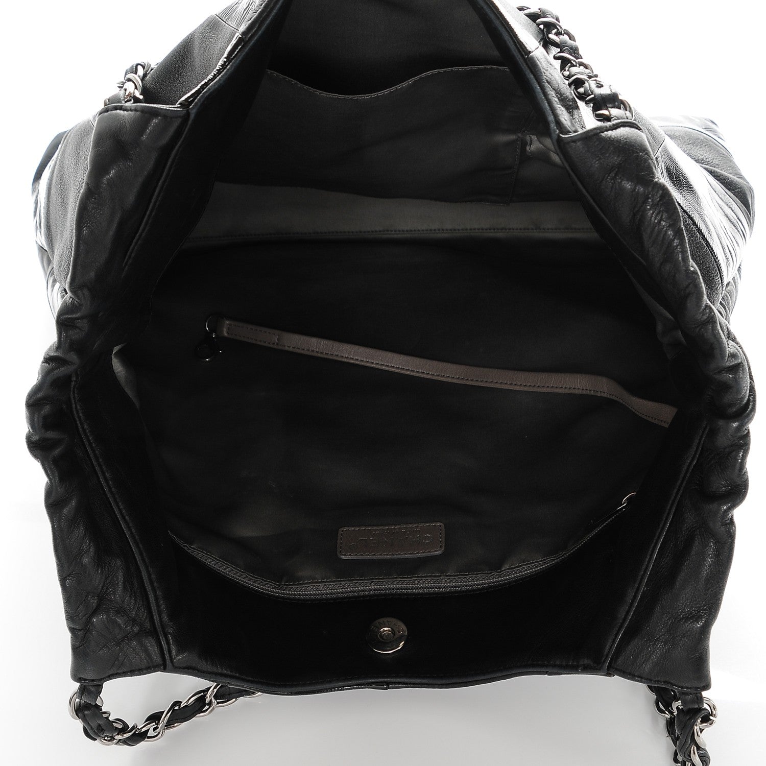 Chanel Patent Calfskin Patchwork Brooklyn Tote Black 5 of 7