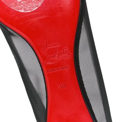 Christian Louboutin Veau Velours Rete Galativi Flats 38 Black 6 of 8