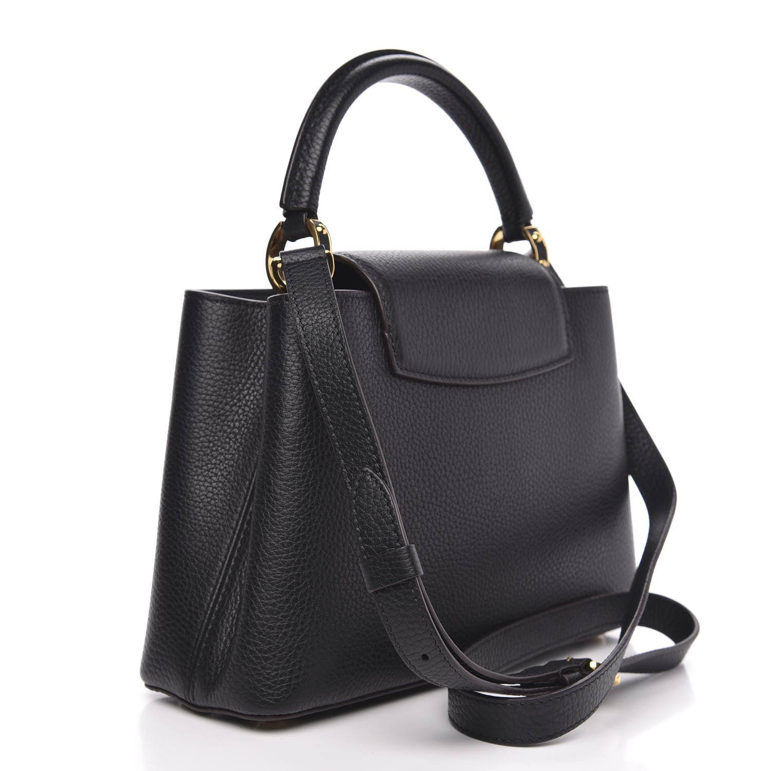 Louis Vuitton Taurillon Capucines BB Black 3 of 9