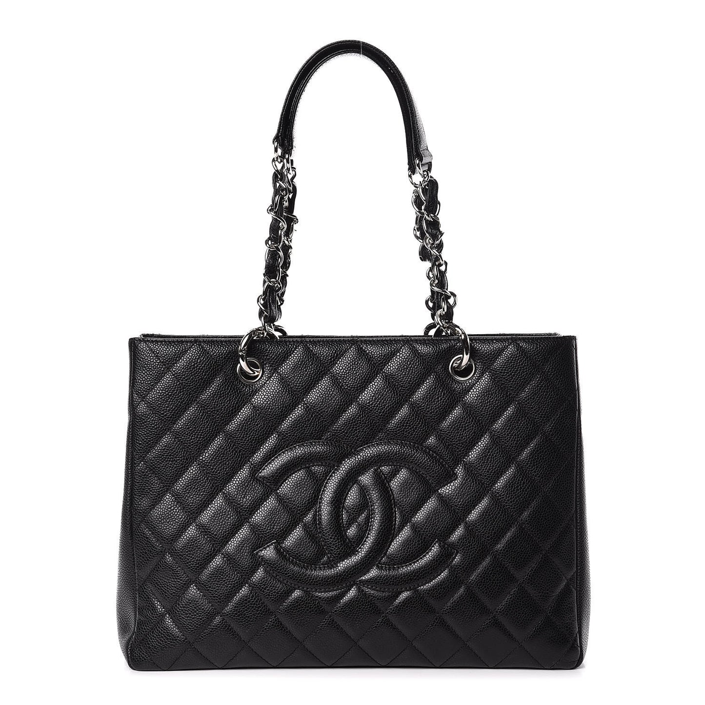 Caviar Quilted Grand Shopping Tote GST Black