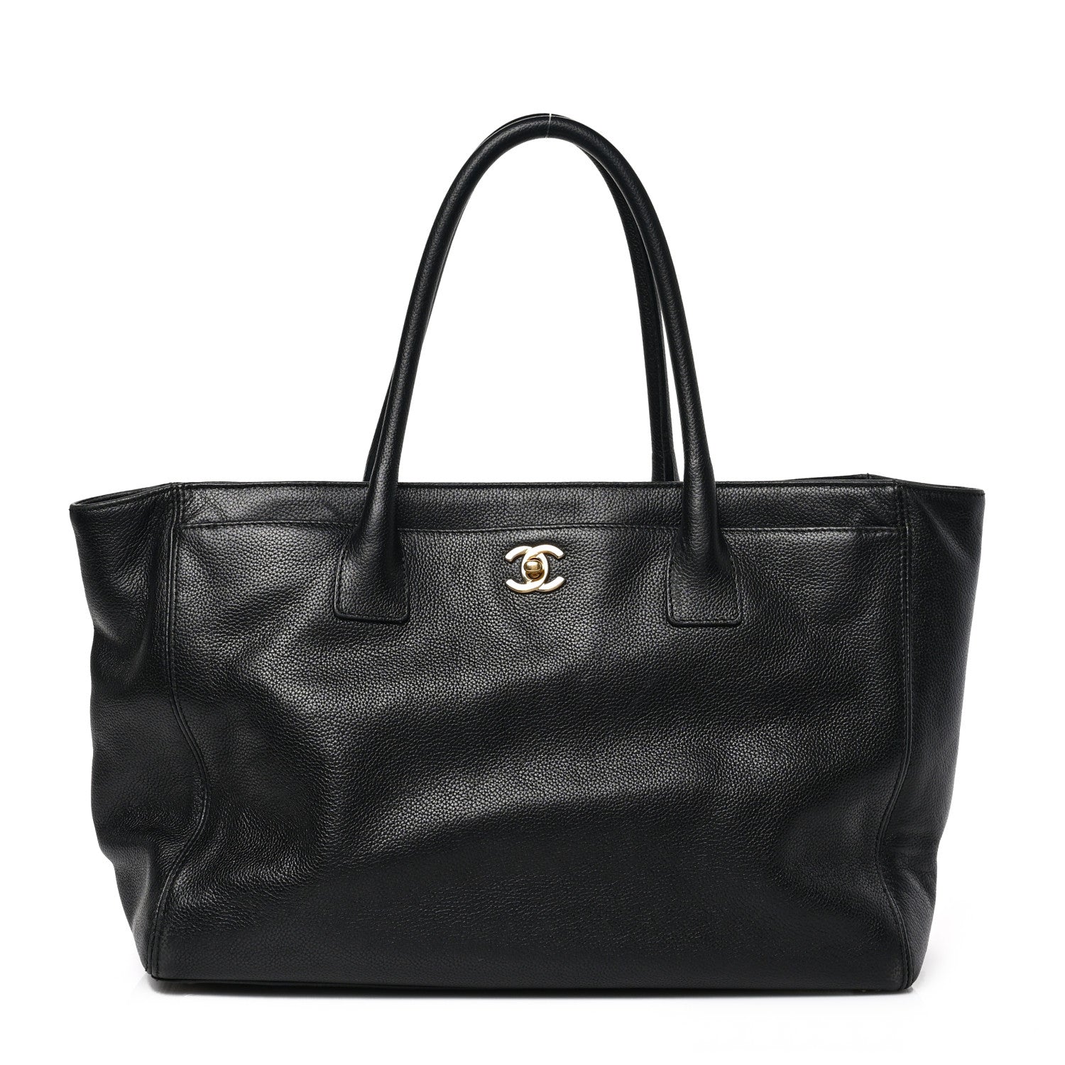 Chanel Calfskin Cerf Executive Shopper Tote Black 1 of 8