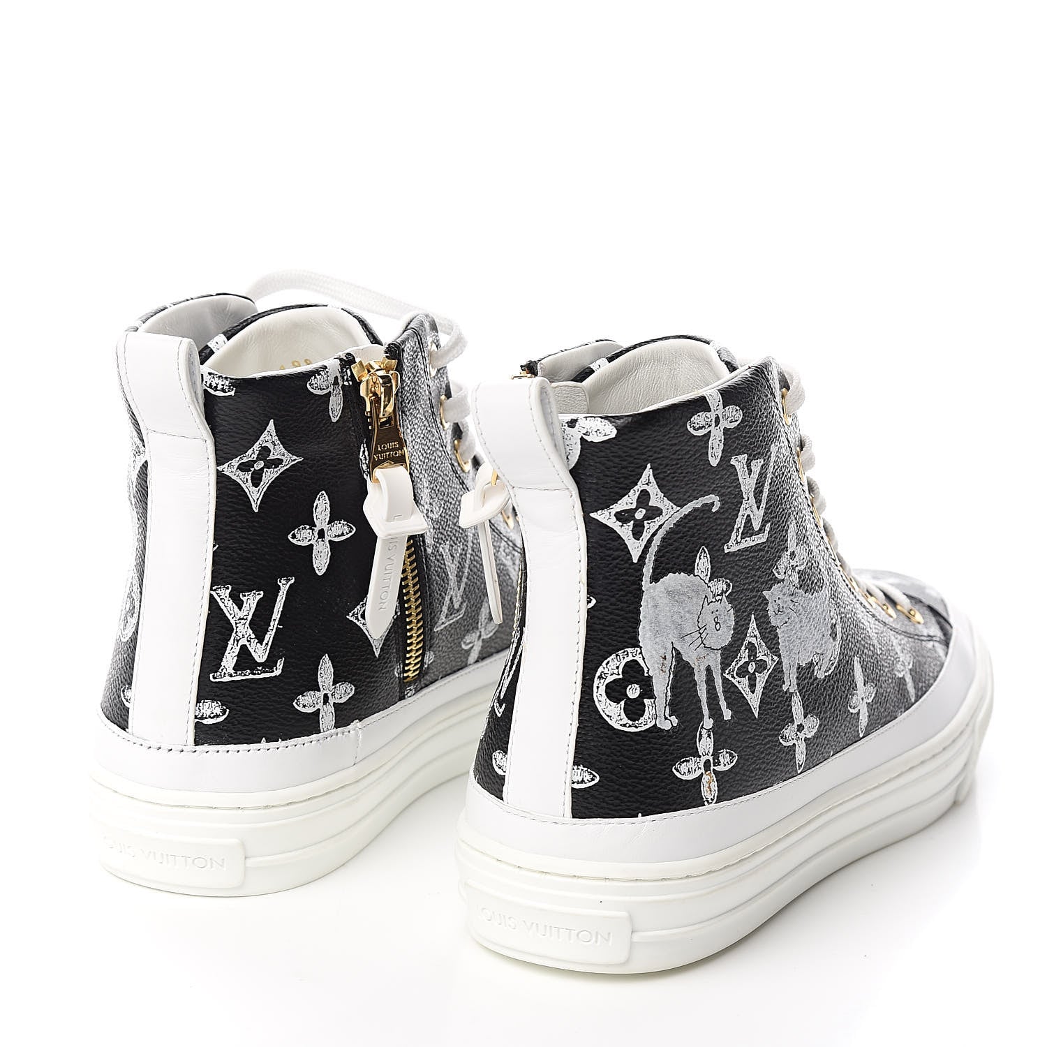 Louis Vuitton Catogram Stellar Sneaker Boots 37.5 Black 4 of 8