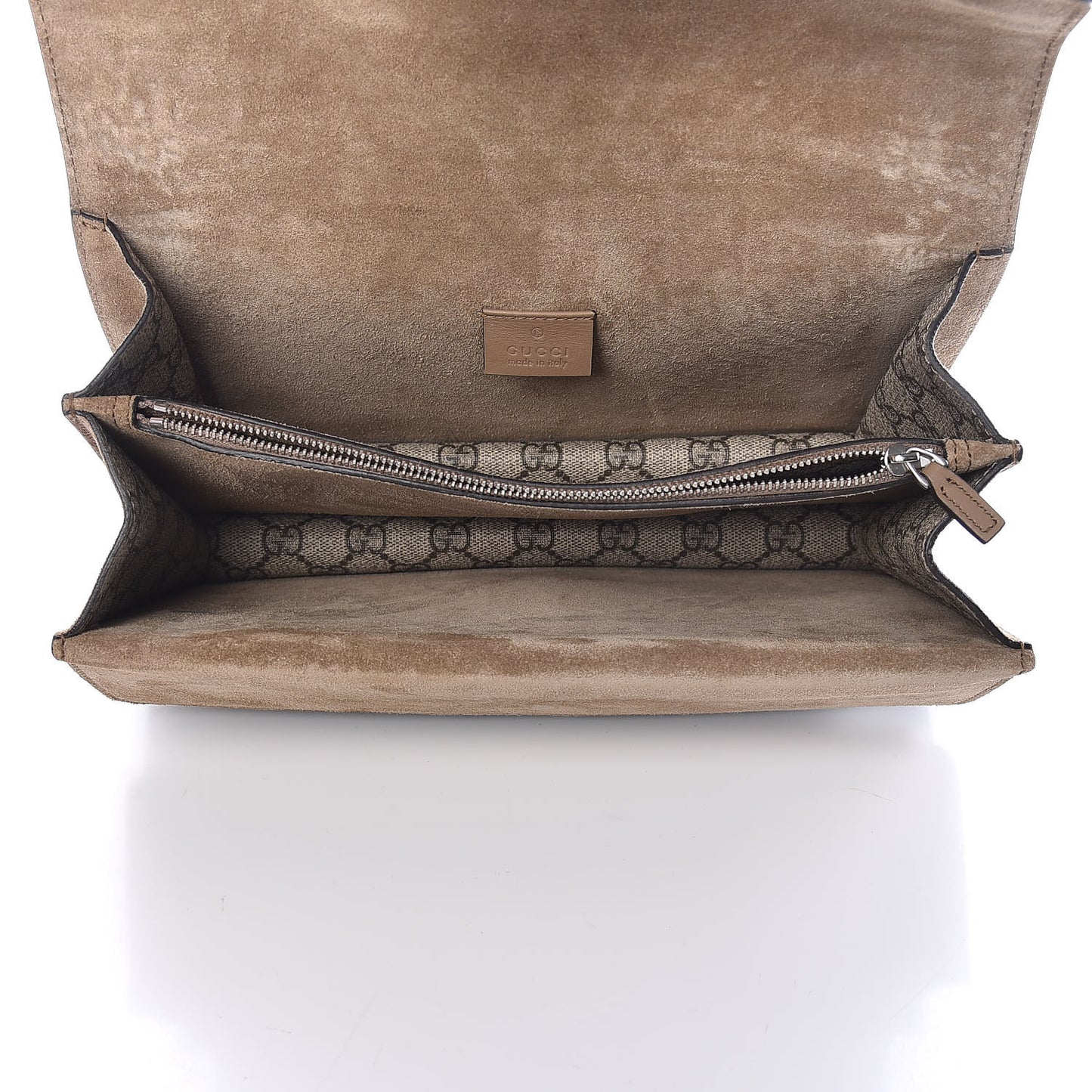 GG Supreme Monogram Small Dionysus Shoulder Bag Taupe