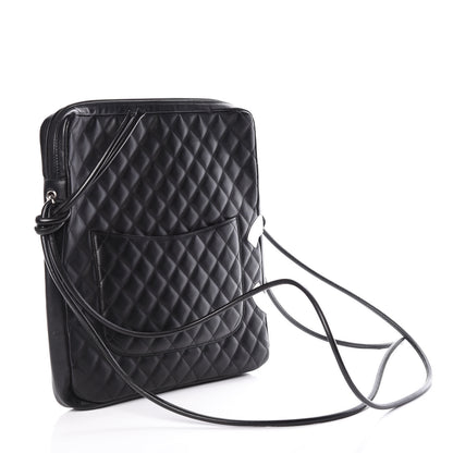 Chanel Calfskin Quilted Large Cambon Messenger Black White 3 of 9