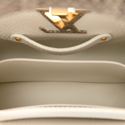Louis Vuitton Taurillon Ayers Capucines Mini White Snow White 6 of 9