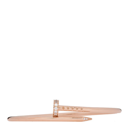 Cartier 18K Pink Gold Diamond Small Juste Un Clou Bracelet 14 1 of 5