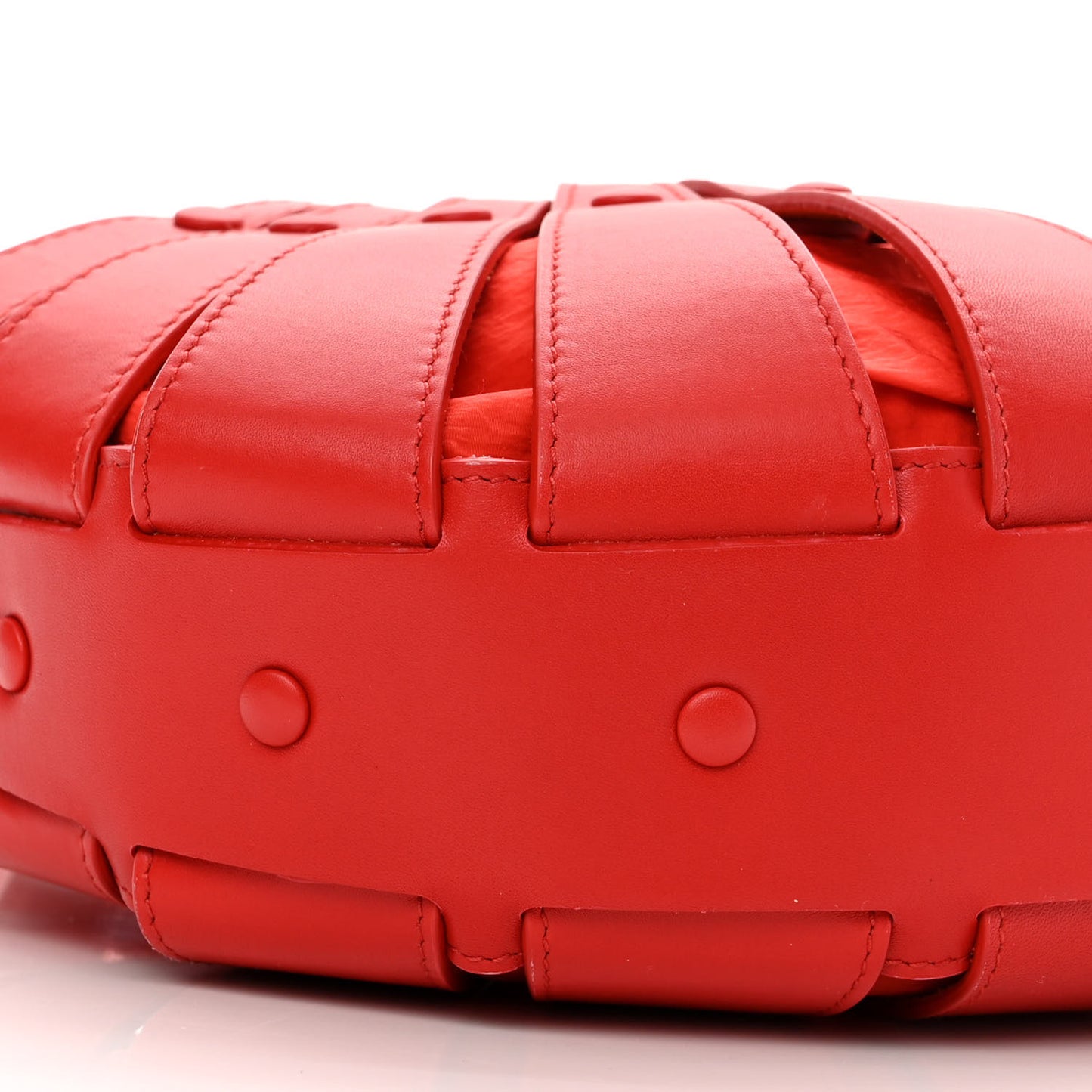 French Calfskin Small Shell Bag Chili Tomato