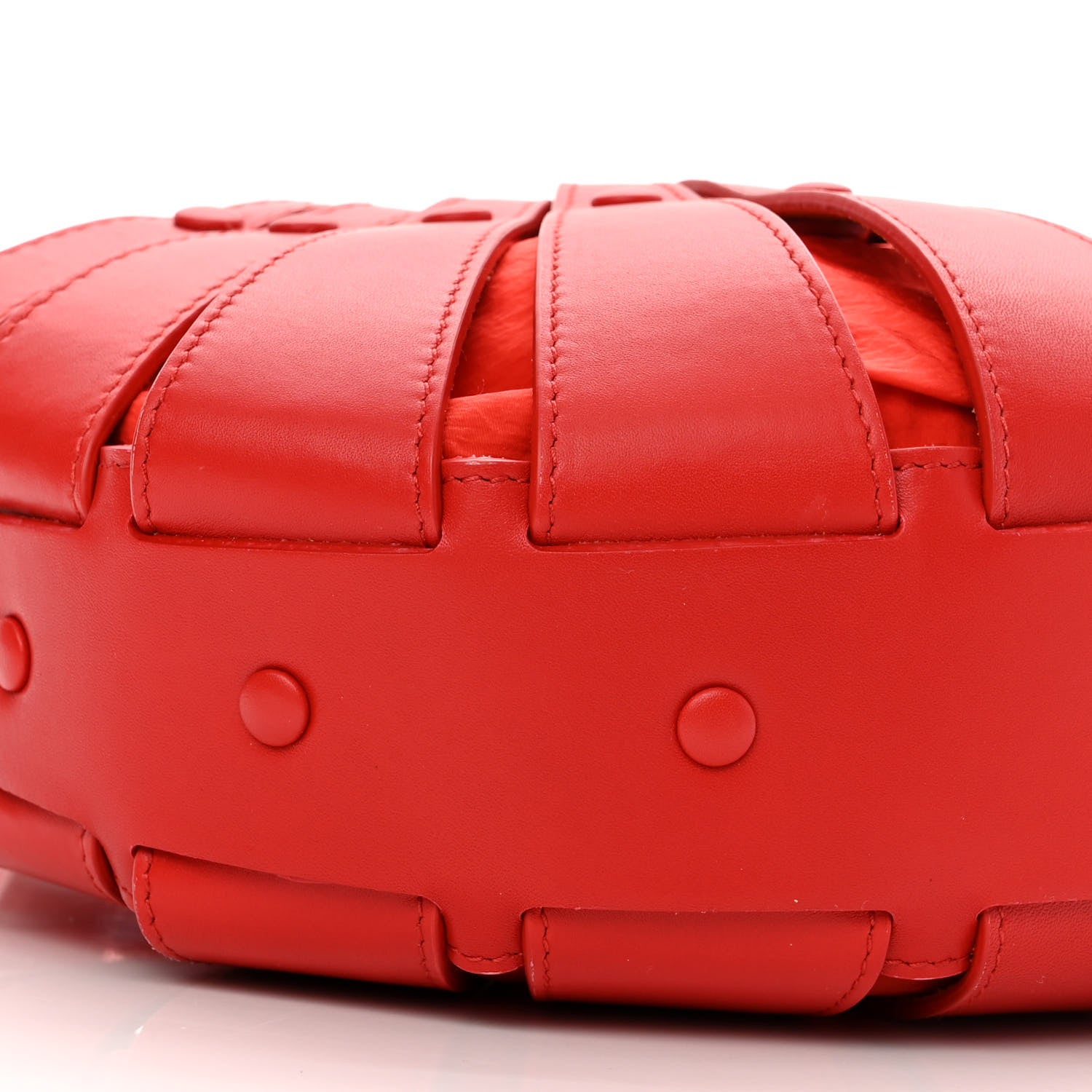 Bottega Veneta French Calfskin Small Shell Bag Chili Tomato 8 of 9