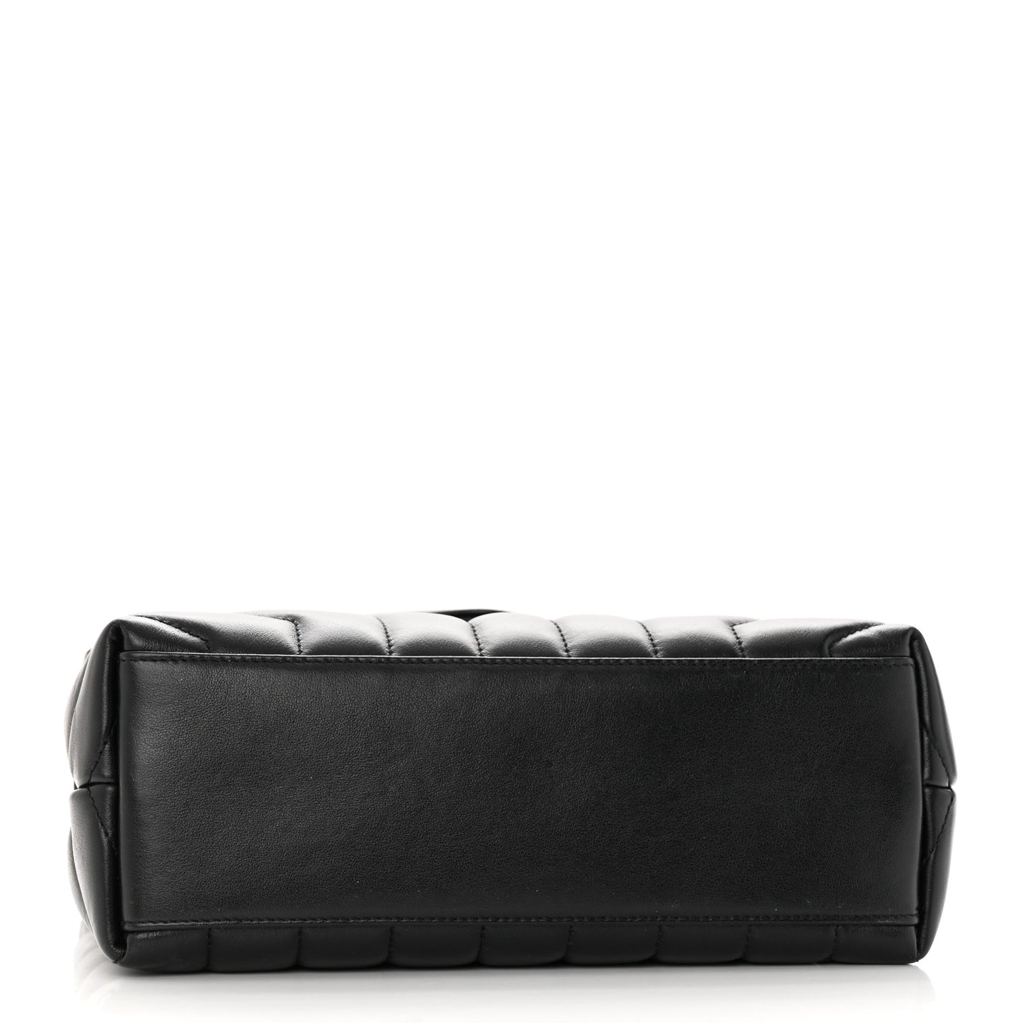 Calfskin Y Quilted Monogram Small Loulou Chain Satchel Black