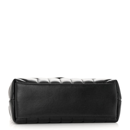 Saint Laurent Calfskin Y Quilted Monogram Small Loulou Chain Satchel Black 4 of 13