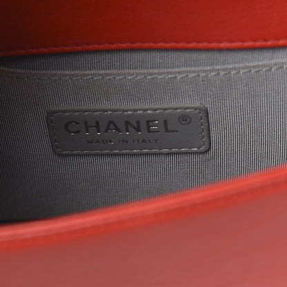 Chanel Calfskin Double Stitch Small Boy Flap Red 6 of 12